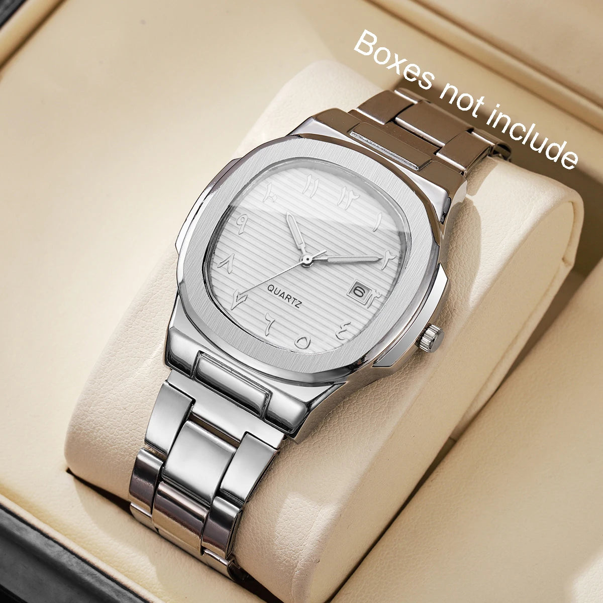 1/2/4PCS Luxury Men Business Watches Fashion Square Dial Quartz Wristwatch For Man Clock With Calendar Reloj Hombre (WithoutBox)
