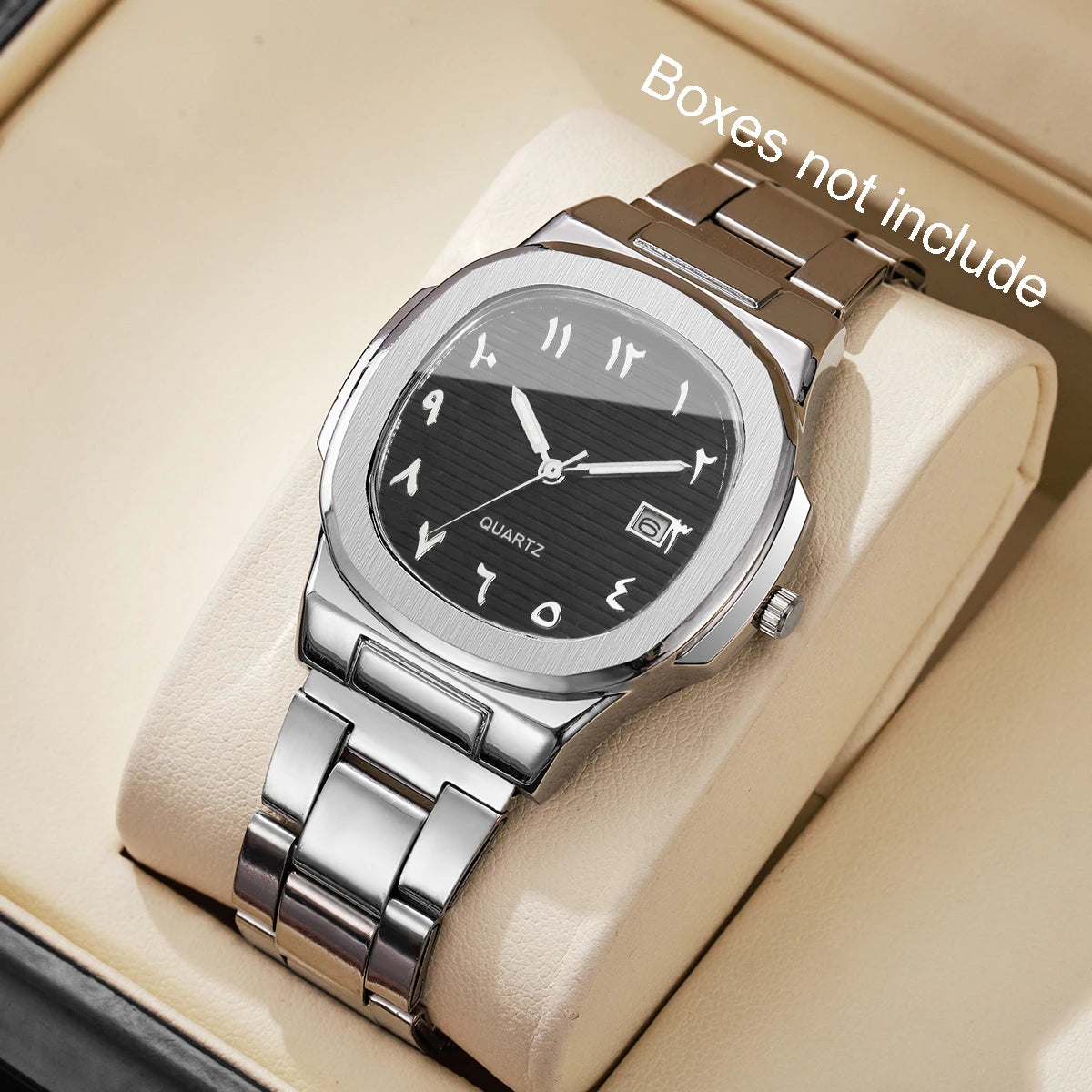 1/2/4PCS Luxury Men Business Watches Fashion Square Dial Quartz Wristwatch For Man Clock With Calendar Reloj Hombre (WithoutBox)