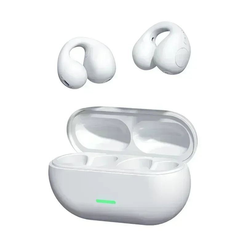 TWS Fone Bluetooth Headset 5.3 Wireless Headphones Clip Ear Music Noise Canceling HD Call Sports Gaming Earphone