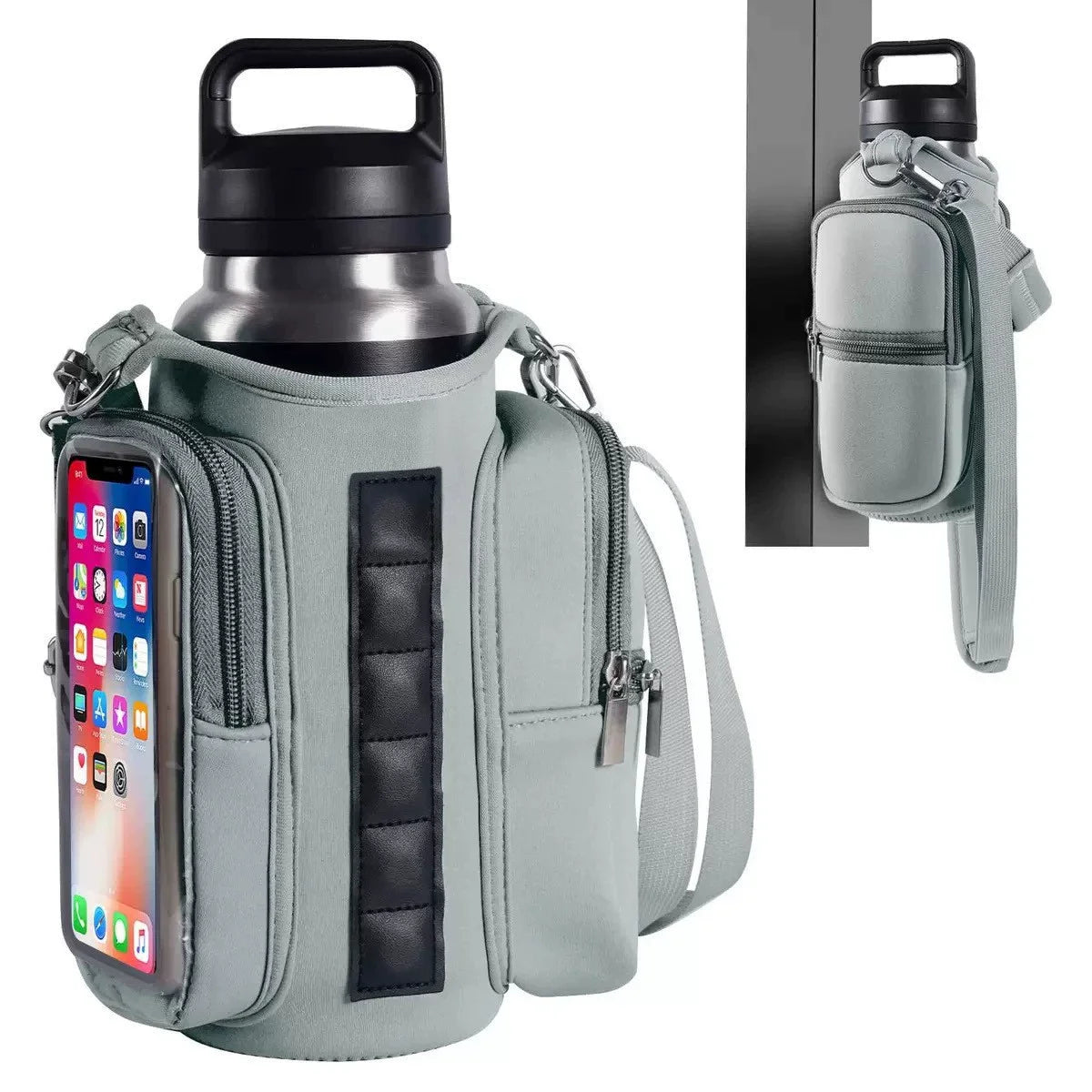 Magnetic Gym Bags for Men Women with Strap,Bag Water Bottle Holder for Travel, Work,Sports,Water Bottle Sling Bag with Pocket