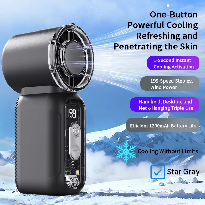 Best Selling Summer Mini Handheld Fan USB Rechargeable High Speed Powerful Wind Ultra Quiet Personal Cooling Fan with Digital