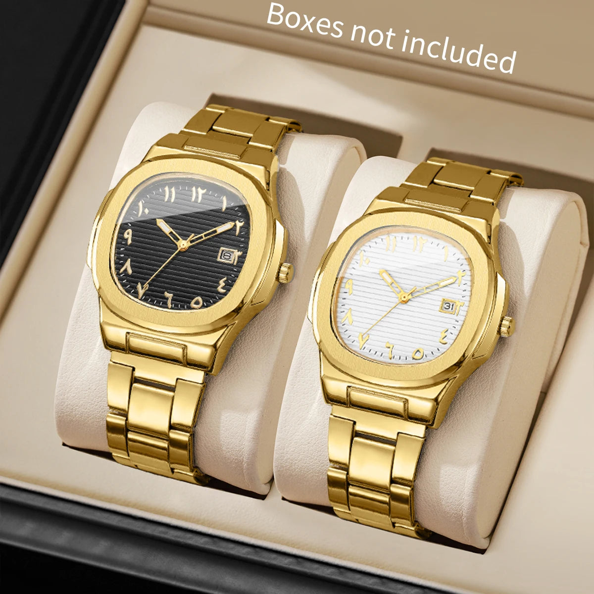 1/2/4PCS Luxury Men Business Watches Fashion Square Dial Quartz Wristwatch For Man Clock With Calendar Reloj Hombre (WithoutBox)