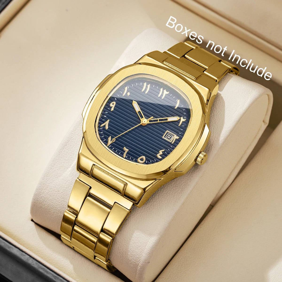 1/2/4PCS Luxury Men Business Watches Fashion Square Dial Quartz Wristwatch For Man Clock With Calendar Reloj Hombre (WithoutBox)