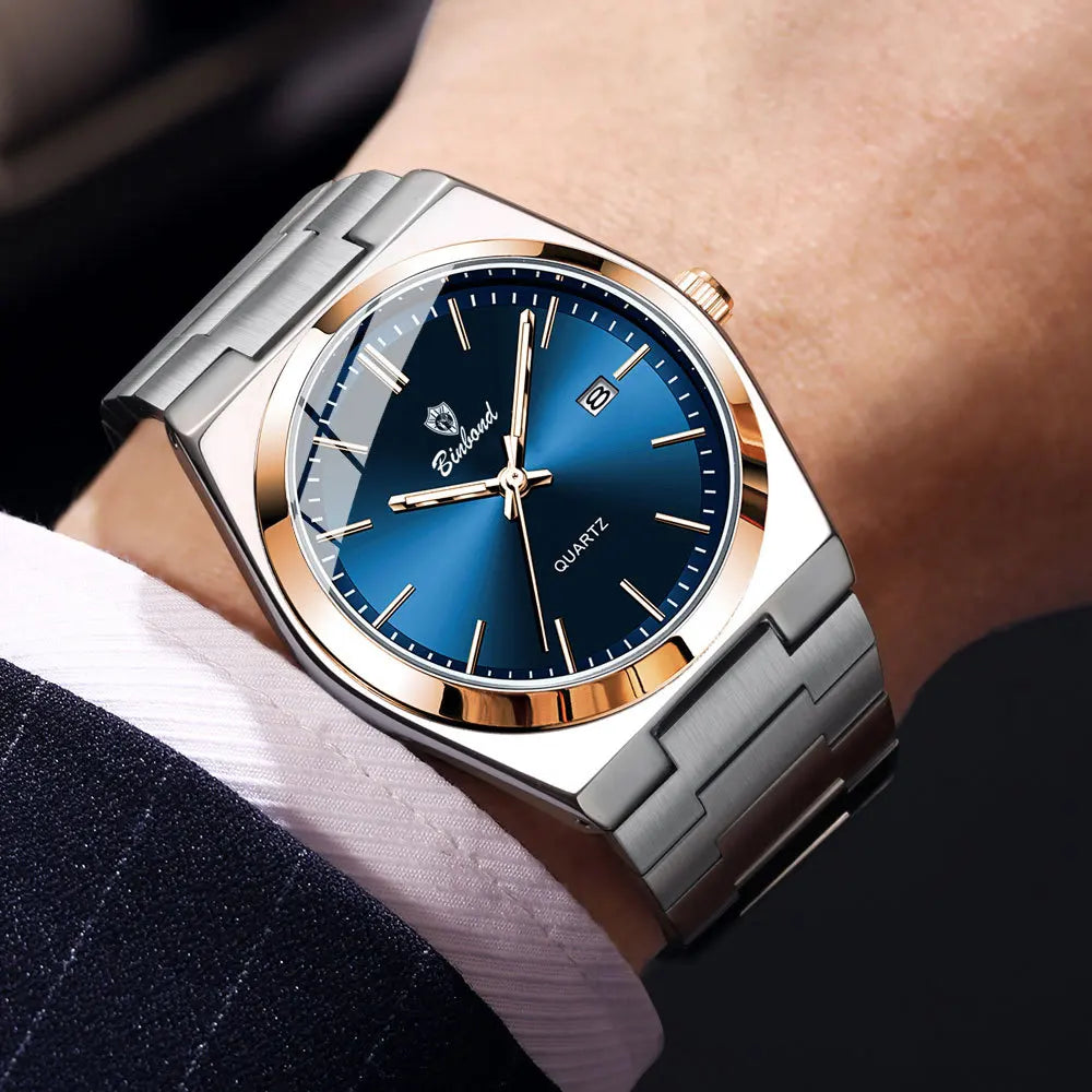 Men's Watch Waterproof Luminous Quartz Business Watch Fashion Leisure Watch Reloj W0034