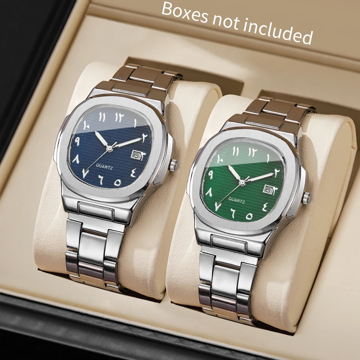 1/2/4PCS Luxury Men Business Watches Fashion Square Dial Quartz Wristwatch For Man Clock With Calendar Reloj Hombre (WithoutBox)