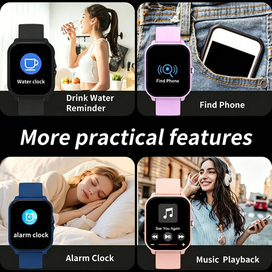 2026 New Smartwatch, 1.83-inch HD Full Touchscreen, Supports Calls/Message Notifications, Multiple Sports Modes, Music Playback