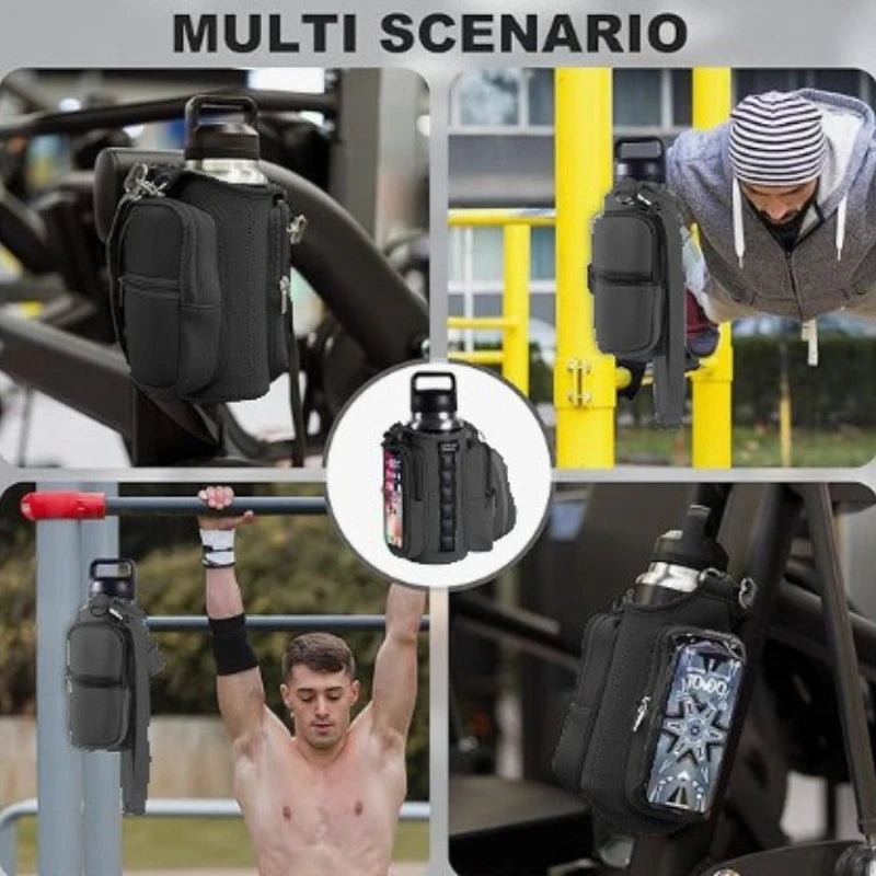 Magnetic Gym Bags for Men Women with Strap,Bag Water Bottle Holder for Travel, Work,Sports,Water Bottle Sling Bag with Pocket