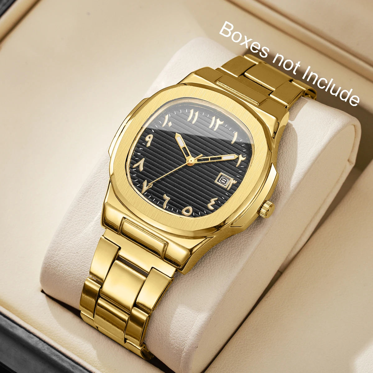 1/2/4PCS Luxury Men Business Watches Fashion Square Dial Quartz Wristwatch For Man Clock With Calendar Reloj Hombre (WithoutBox)