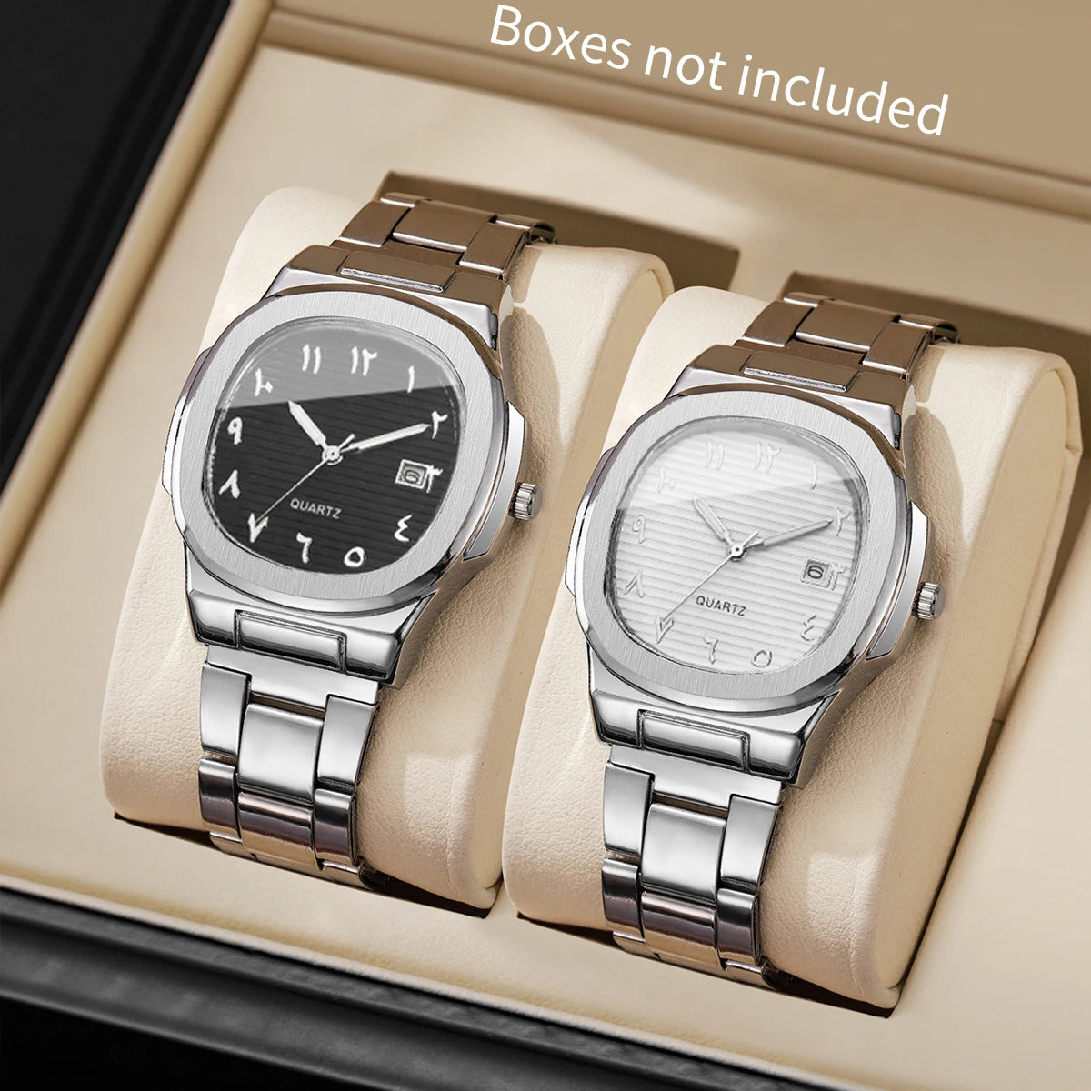 1/2/4PCS Luxury Men Business Watches Fashion Square Dial Quartz Wristwatch For Man Clock With Calendar Reloj Hombre (WithoutBox)