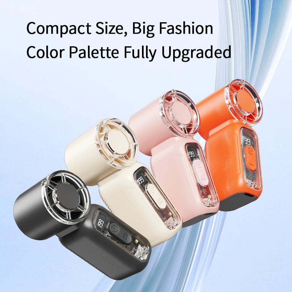 Best Selling Summer Mini Handheld Fan USB Rechargeable High Speed Powerful Wind Ultra Quiet Personal Cooling Fan with Digital