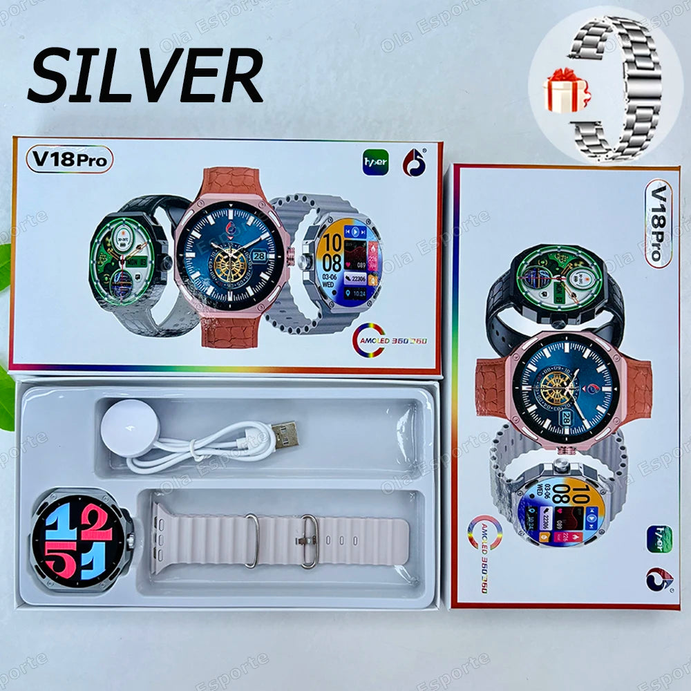Smart Watch Men Women 1.52" Bluetooth 5.4 Voice Call GPS Smartwatch Heart Rate Sleep Monitoring Fitness Sports Watche Waterproof