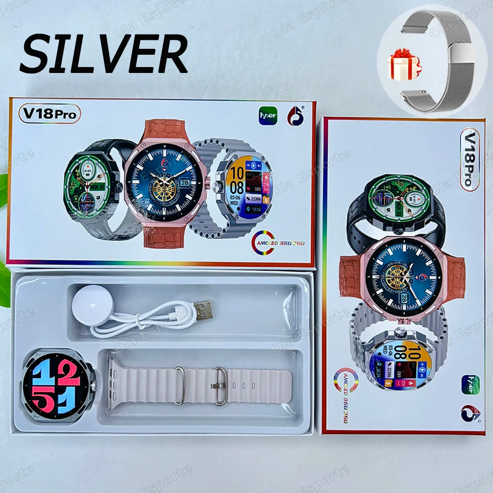 Smart Watch Men Women 1.52" Bluetooth 5.4 Voice Call GPS Smartwatch Heart Rate Sleep Monitoring Fitness Sports Watche Waterproof