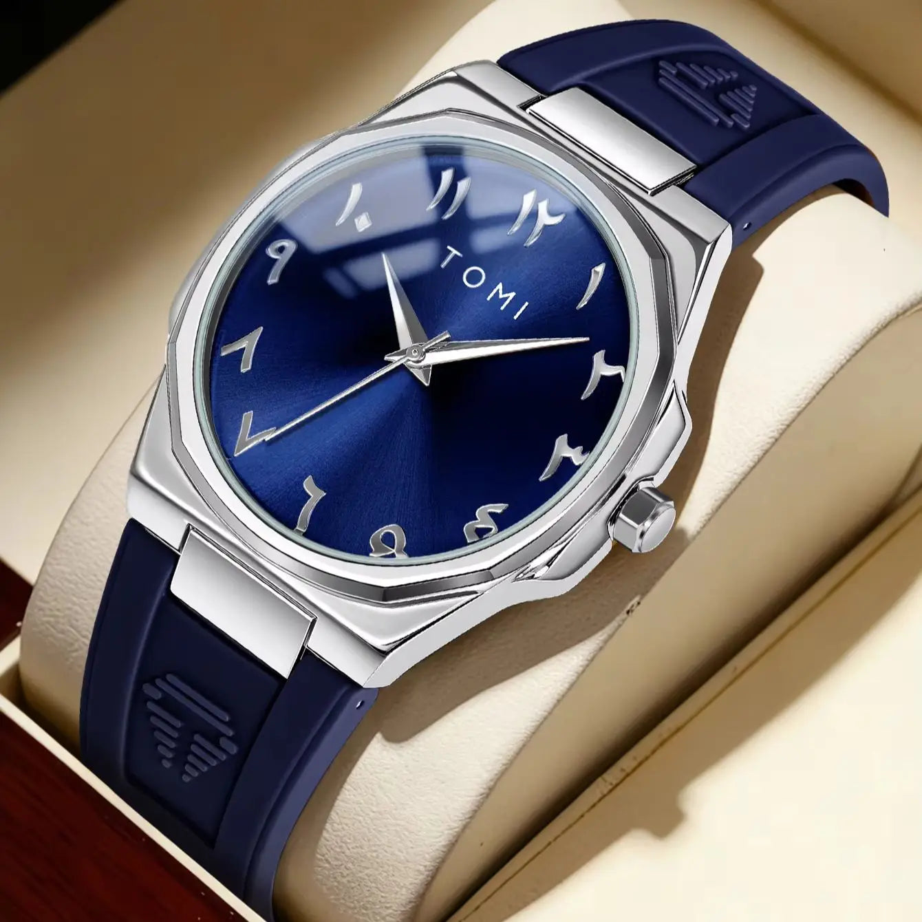 TOMI Fashion Casual Men's Quartz Watch; Adjustable Plastic Rubber Strap; Waterproof Analog Men's Wristwatch; Daily Wear
