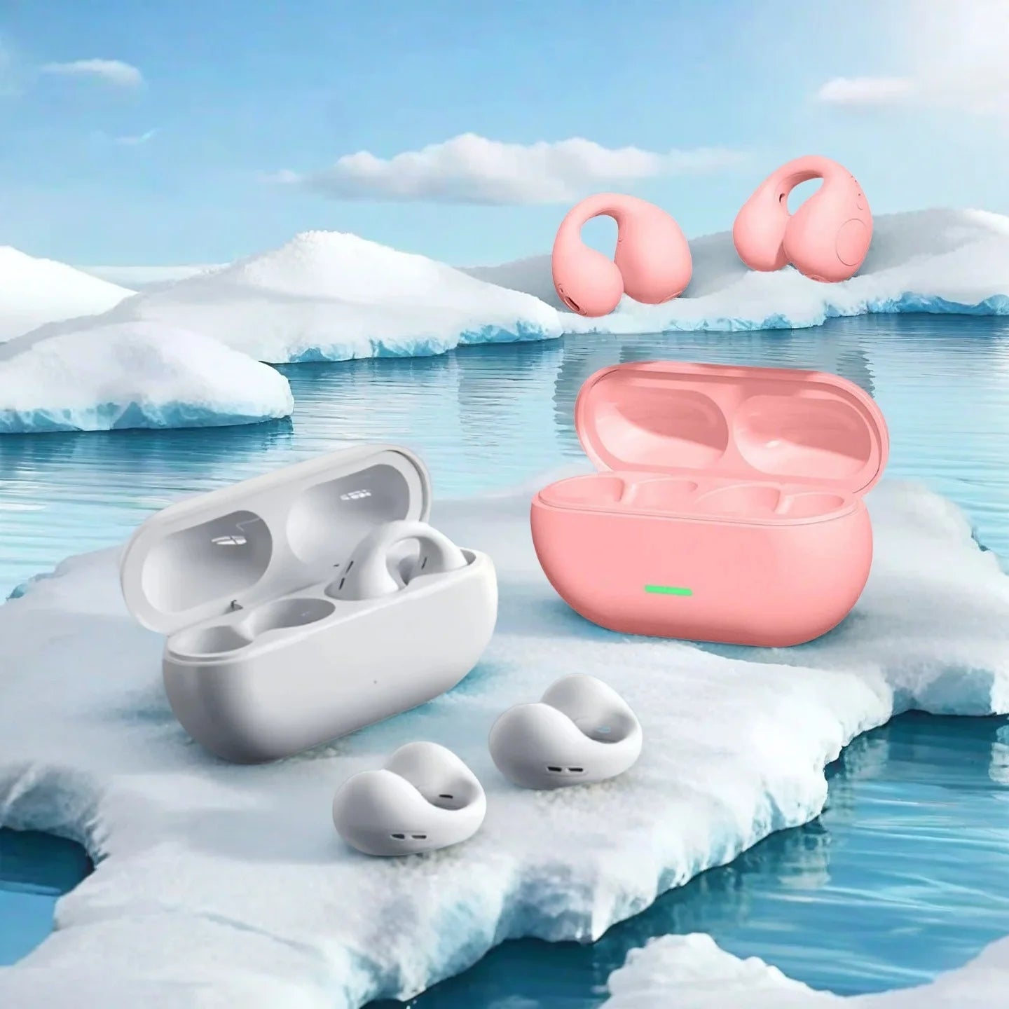TWS Fone Bluetooth Headset 5.3 Wireless Headphones Clip Ear Music Noise Canceling HD Call Sports Gaming Earphone