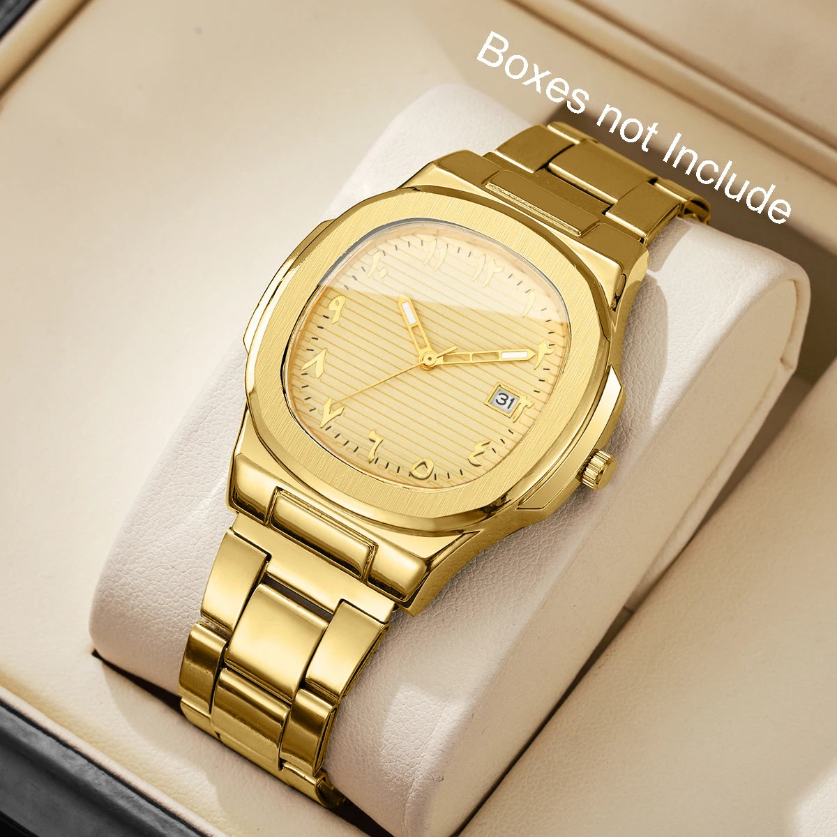 1/2/4PCS Luxury Men Business Watches Fashion Square Dial Quartz Wristwatch For Man Clock With Calendar Reloj Hombre (WithoutBox)