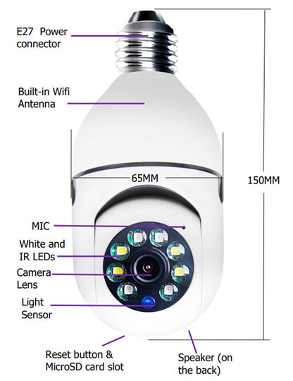 3b1e6c1e99e82038c9404ab7cd770cd4 WiFi CAMERA 1080P Bulb 