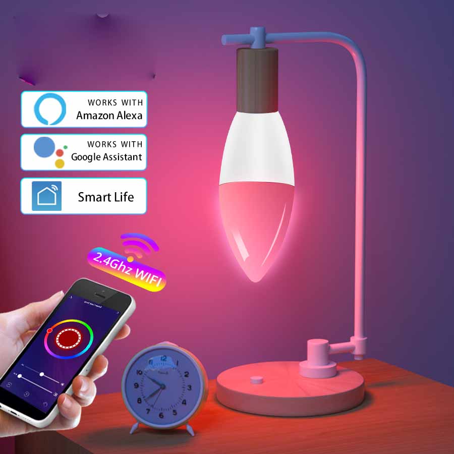 7599131acf314defb95171e6191c8b73 Smart WifI Led Lamp E14 RGB CW WW 